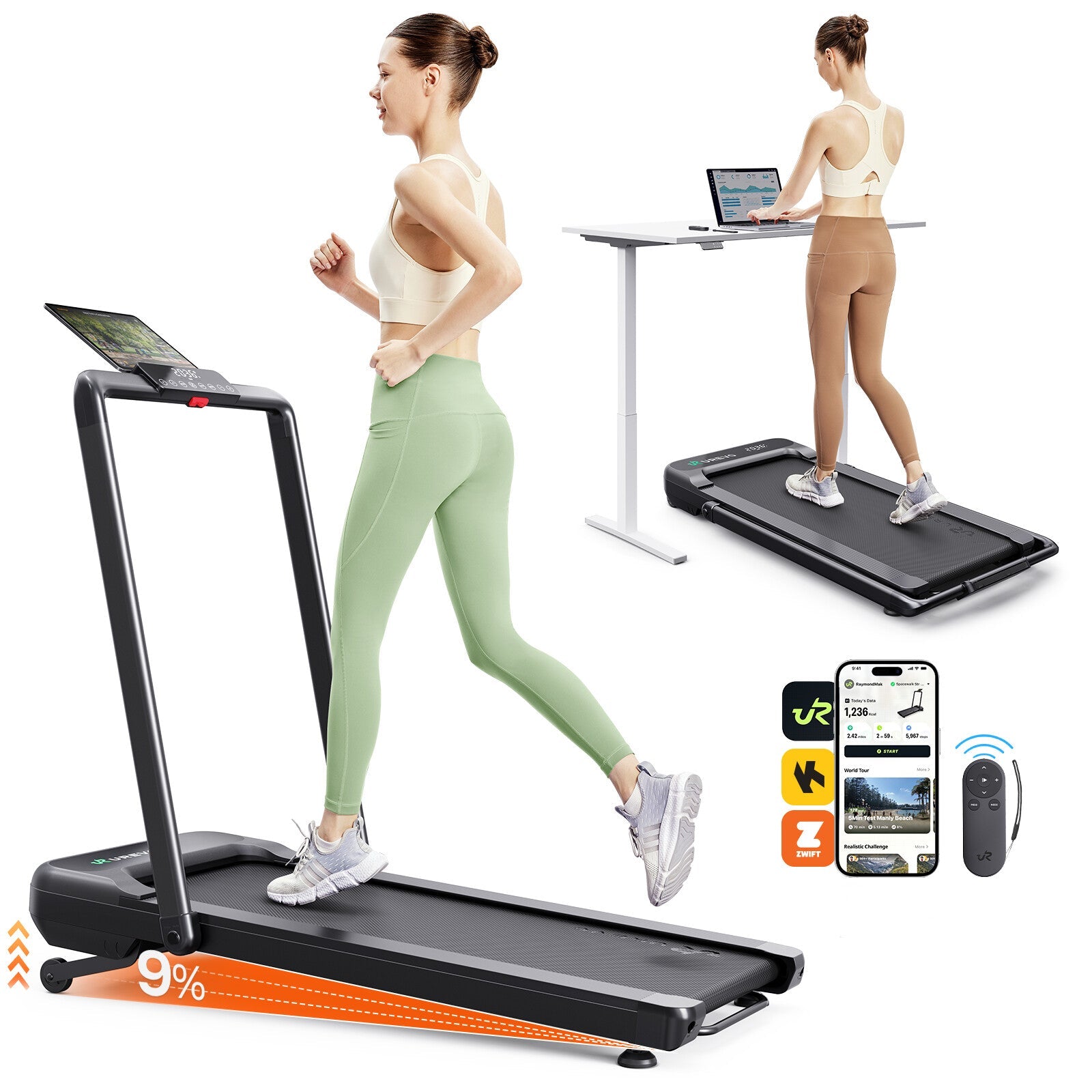 UREVO Strol 2S PRO 2-IN-1 Walking& Running Treadmill