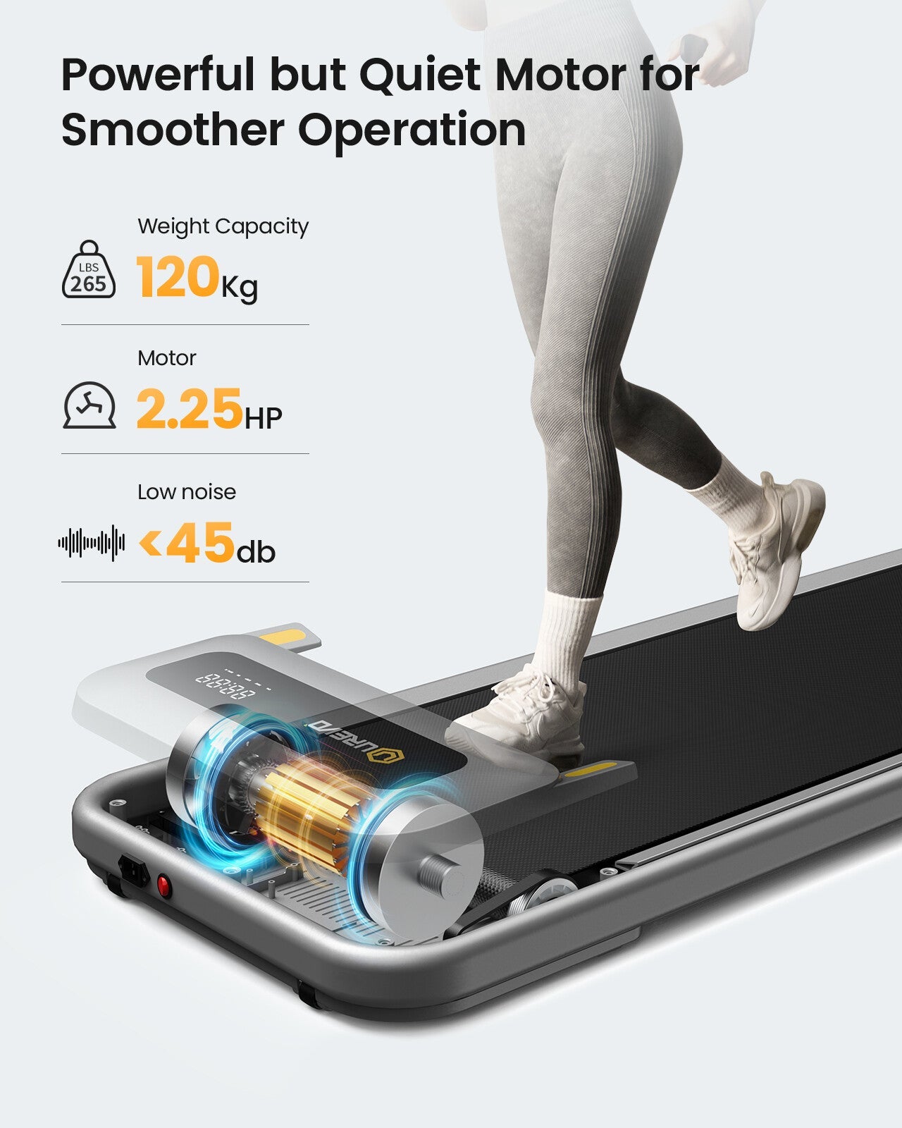 Urevo U1 Pro löpband 420 x 1200 mm 6 km/t
